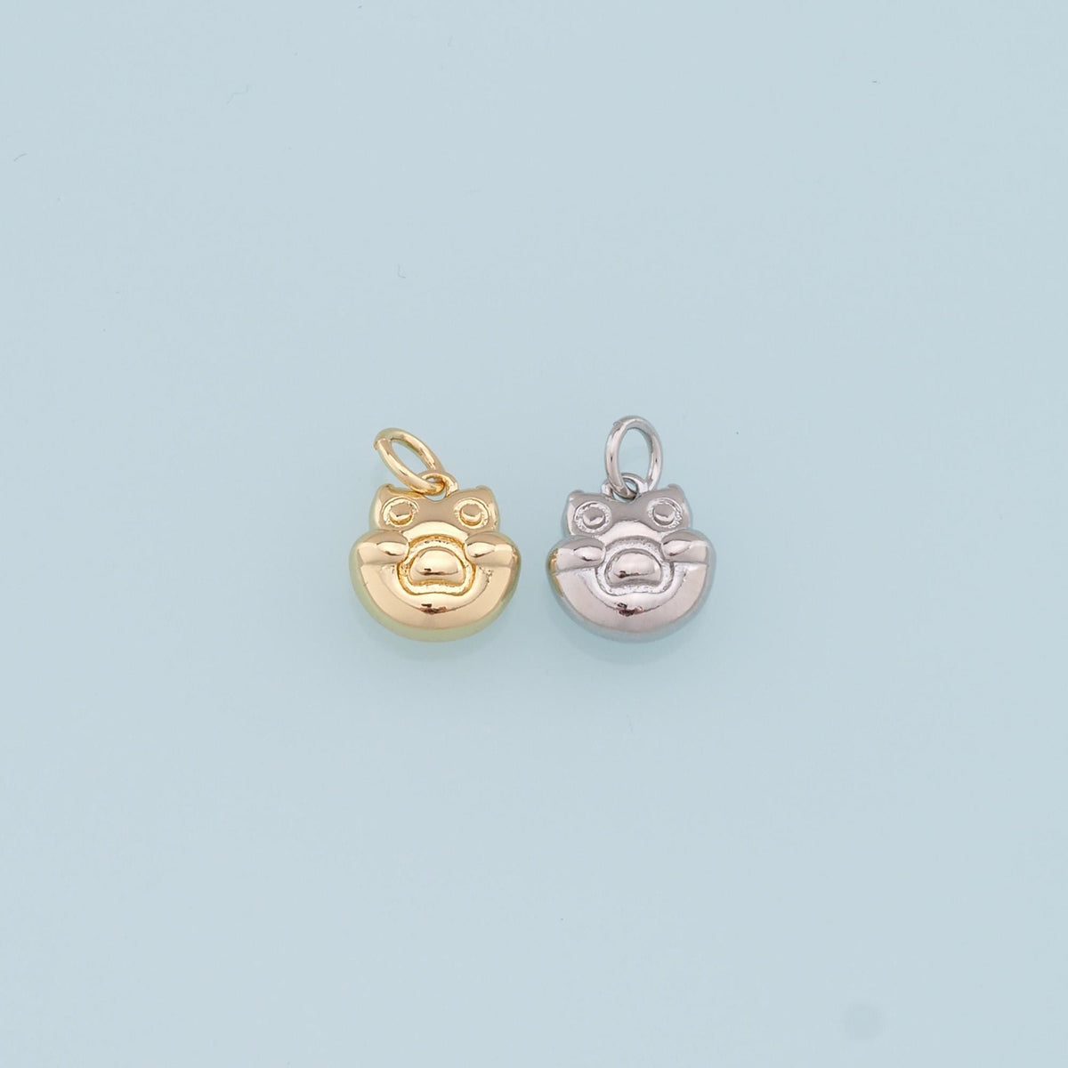 18K Gold Filled Cat Charm Pendant for Jewelry Making