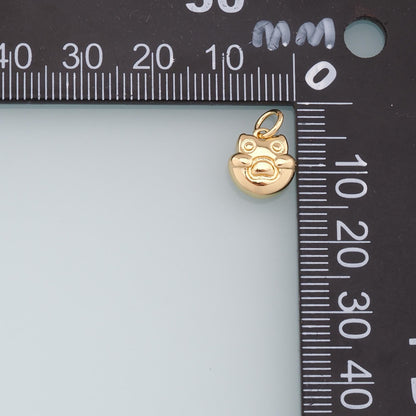 18K Gold Filled Cat Charm Pendant for Jewelry Making