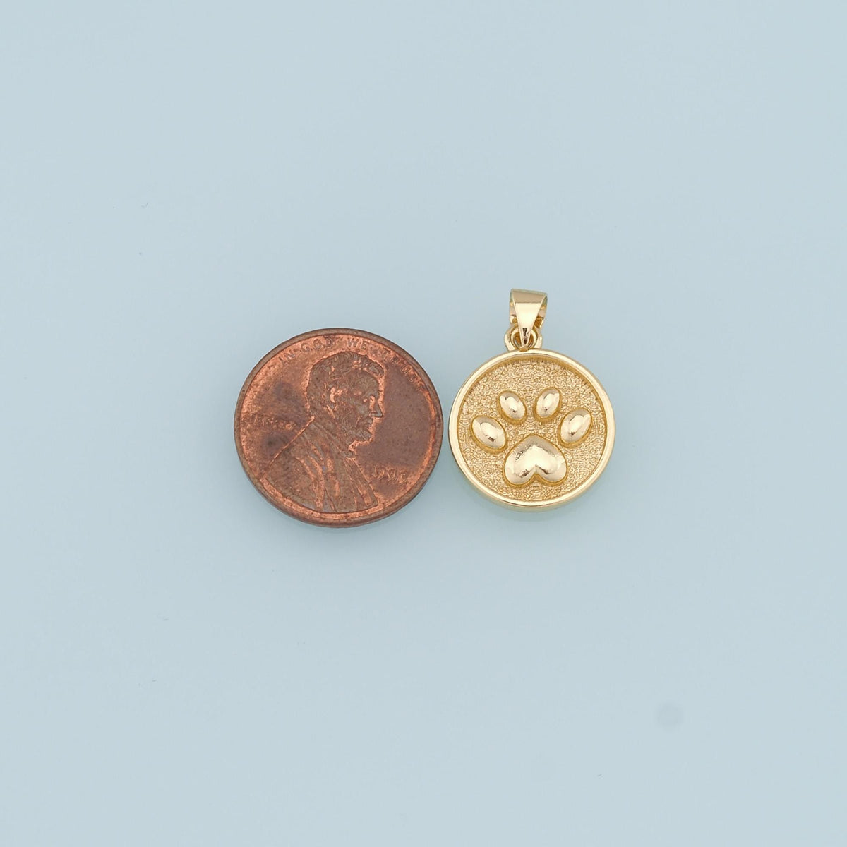 Gold Paw Charms,18K Gold Filled Cat Paw Pendant,Dog Paw Charm Bracelet Necklace for DIY Jewelry Making Supply