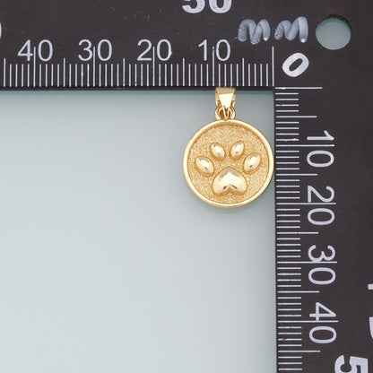 Gold Paw Charms,18K Gold Filled Cat Paw Pendant,Dog Paw Charm Bracelet Necklace for DIY Jewelry Making Supply