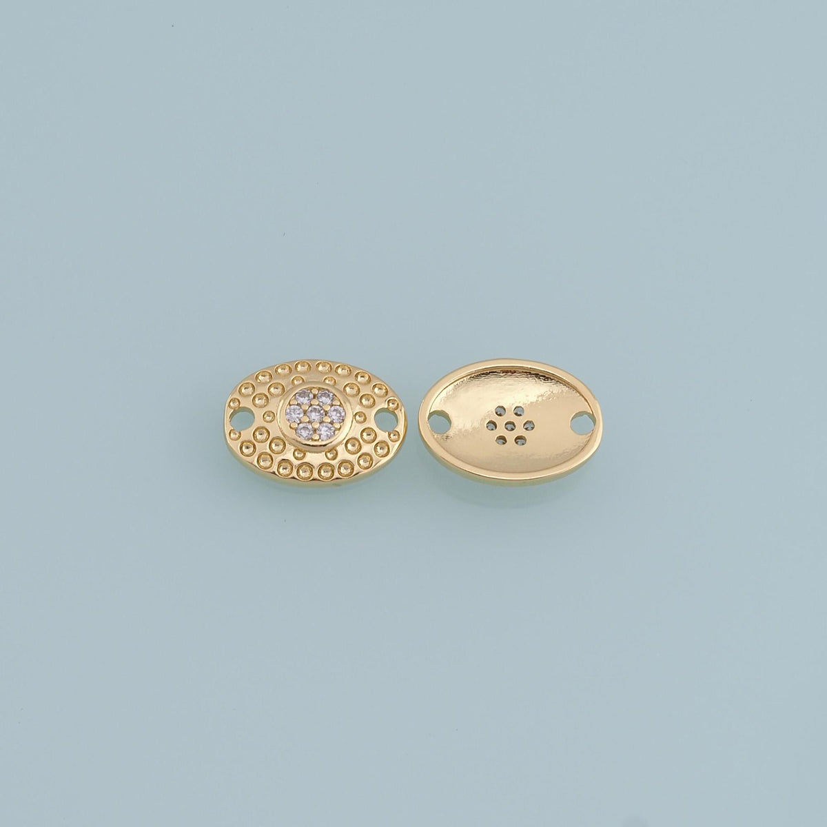 18K Gold Filled Evil Eye Charm Pendant for Jewelry Making