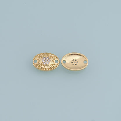18K Gold Filled Evil Eye Charm Pendant for Jewelry Making