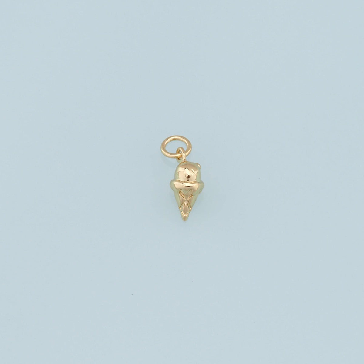 Gold Tiny Ice Cream Charms,18K Gold Filled Ice Cream Pendant,Cute Ice Cream Charm Bracelet Necklace for DIY Jewelry Making Su