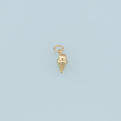 Gold Tiny Ice Cream Charms,18K Gold Filled Ice Cream Pendant,Cute Ice Cream Charm Bracelet Necklace for DIY Jewelry Making Su