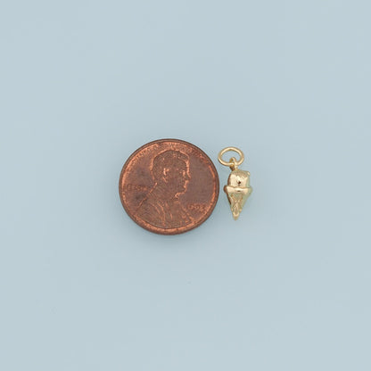 Gold Tiny Ice Cream Charms,18K Gold Filled Ice Cream Pendant,Cute Ice Cream Charm Bracelet Necklace for DIY Jewelry Making Su