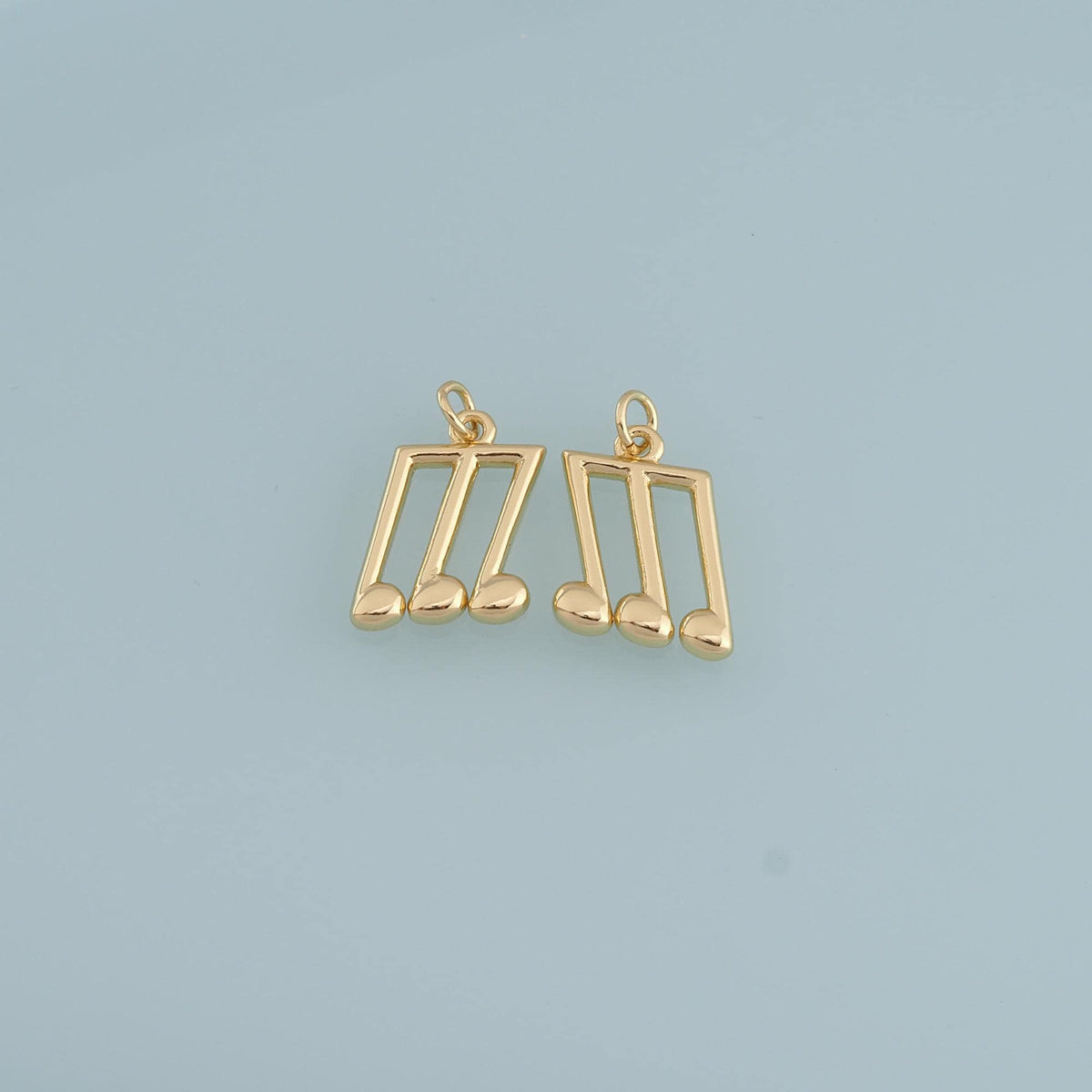 Gold Music Charms,18K Gold Filled Music Pendant,Note Charm Bracelet Necklace for DIY Jewelry Making Supply