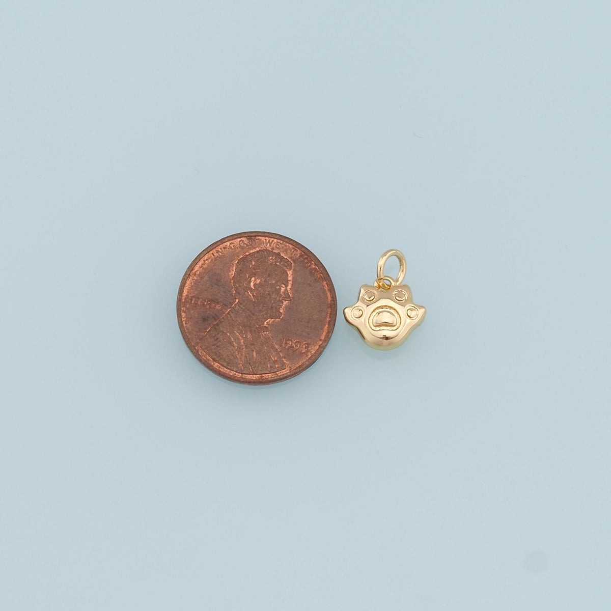Gold Tiny Paw Charms,18K Gold Filled Cat Paw Pendant,Dog Paw Charm Bracelet Necklace for DIY Jewelry Making Supply