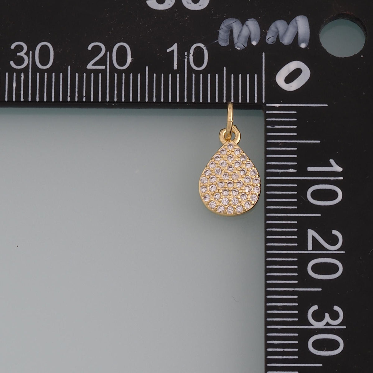 18K Gold Filled Hand CZ Charm Pendant for Jewelry Making