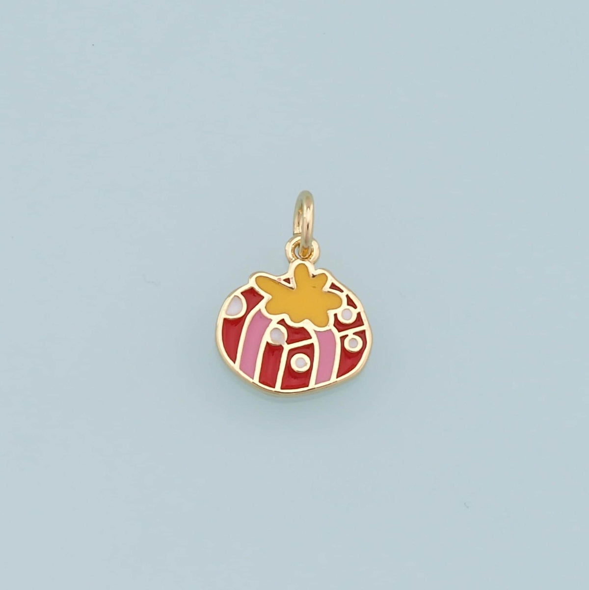 18K Gold Filled Enamel Charm Pendant for Jewelry Making