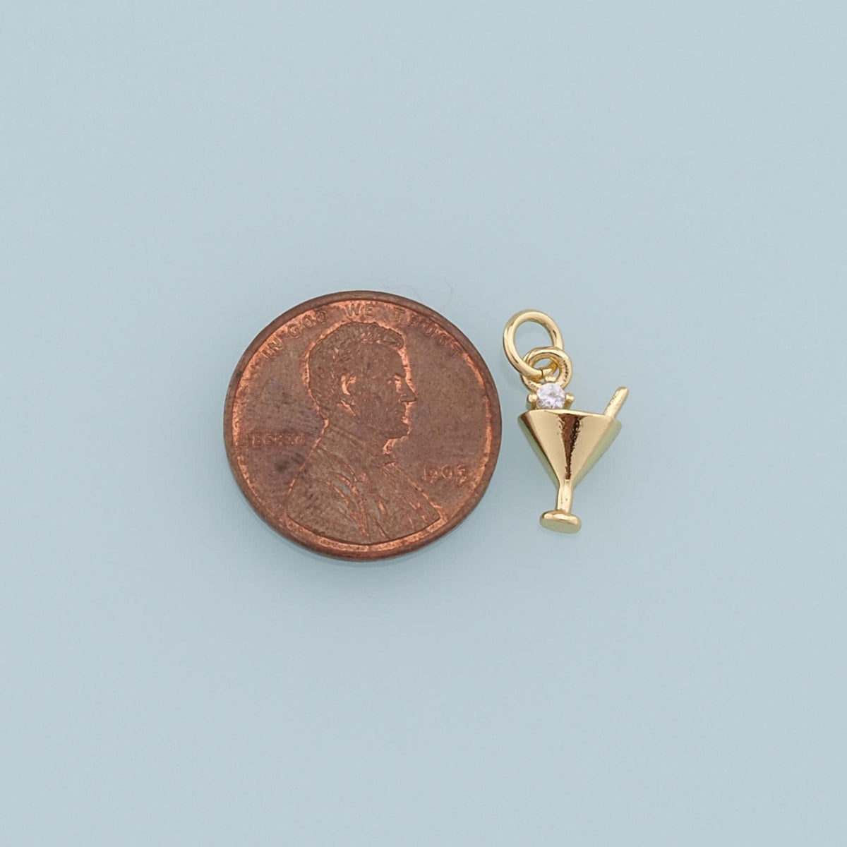 Gold Tiny Wine Glass Charms,18K Gold Filled Wine Glass Pendant,Wine Glass Charm Bracelet Necklace for DIY Jewelry Making Supp