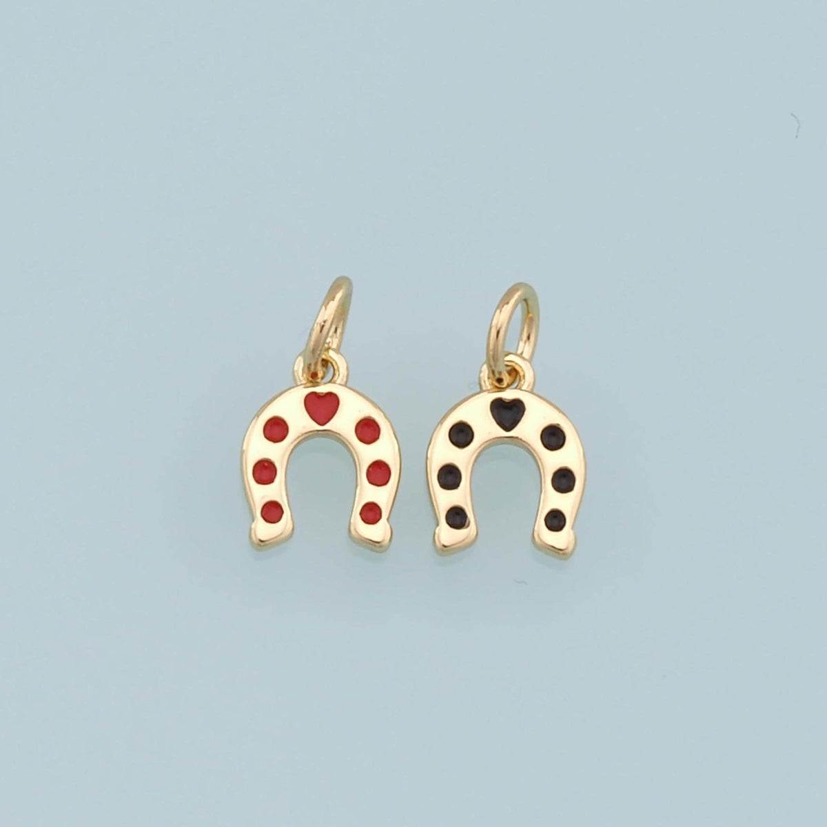 18K Gold Filled Horseshoe Charm Pendant for Jewelry Making