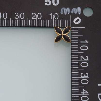 18K Gold Filled Enamel Flower Spacer Beads for Jewelry Making