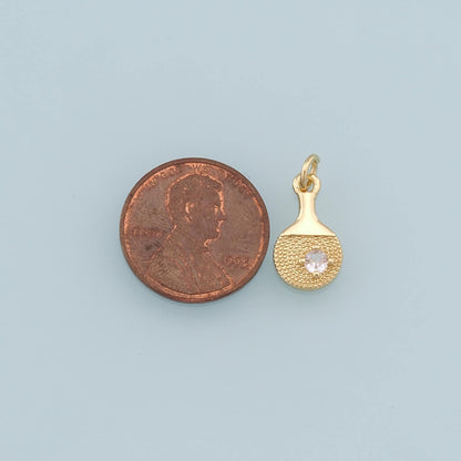 18K Gold Filled Hand CZ Charm Pendant for Jewelry Making
