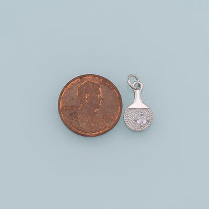 18K Gold Filled Hand CZ Charm Pendant for Jewelry Making