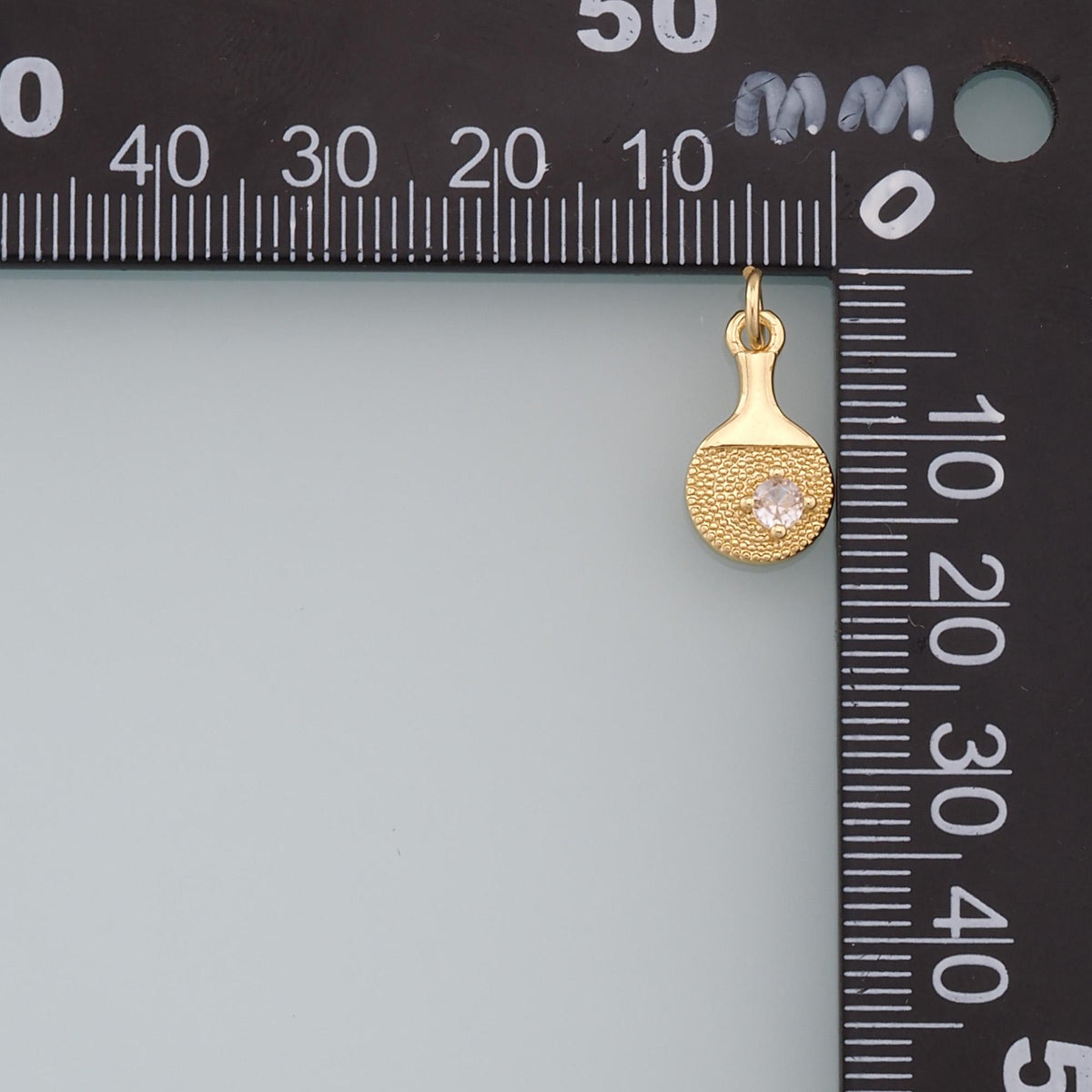 18K Gold Filled Hand CZ Charm Pendant for Jewelry Making