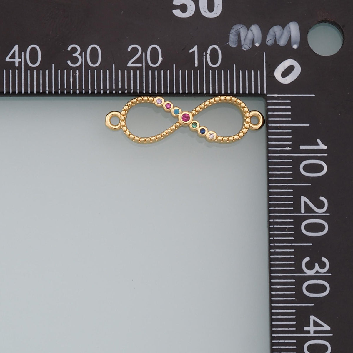 Gold Infinity Connector Charms,18K Gold Filled Infinity Pendant,CZ Micro Pave Infinity Charm Bracelet Necklace for DIY Jewelr
