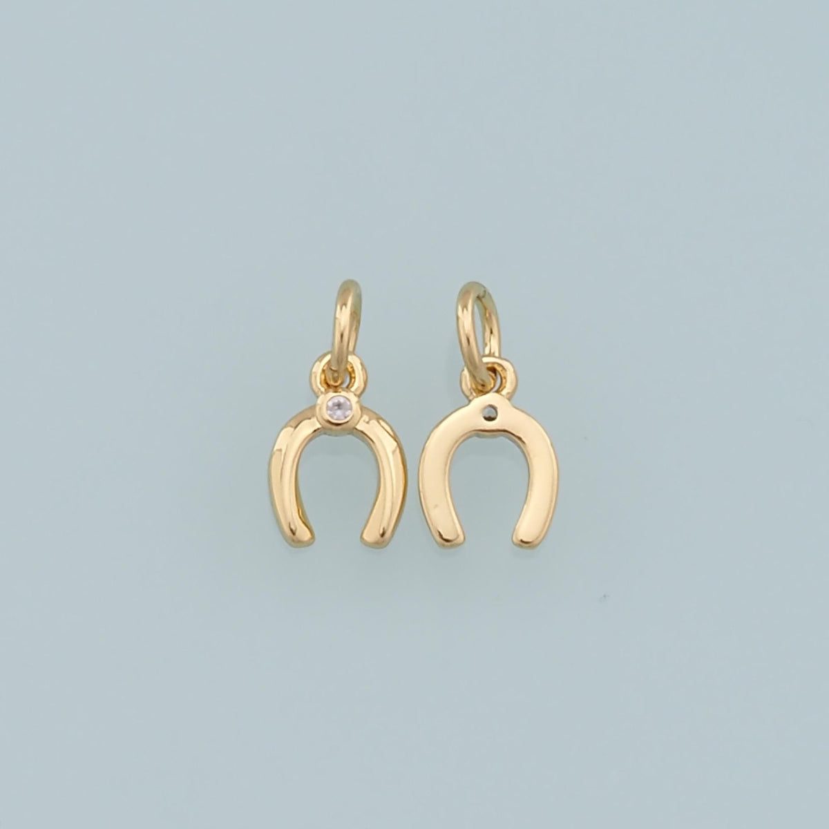 Gold Tiny Horseshoe Charms,18K Gold Filled Horseshoe Pendant,Horseshoe Charm Bracelet Necklace for DIY Jewelry Making Supply