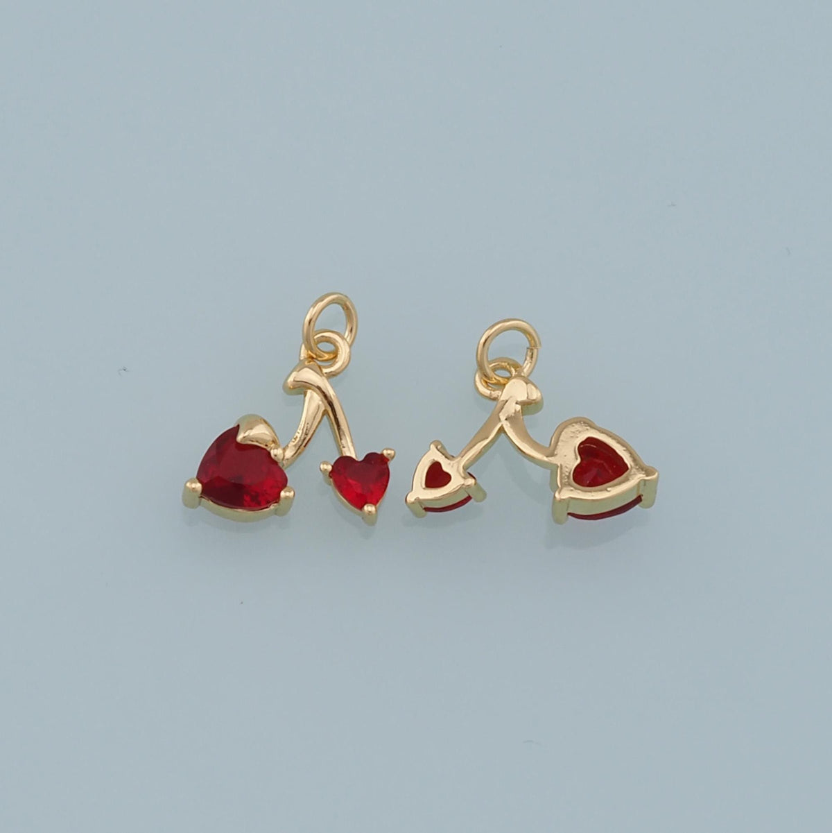18K Gold Filled Heart Charm Pendant for Jewelry Making