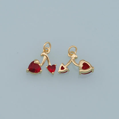 18K Gold Filled Heart Charm Pendant for Jewelry Making