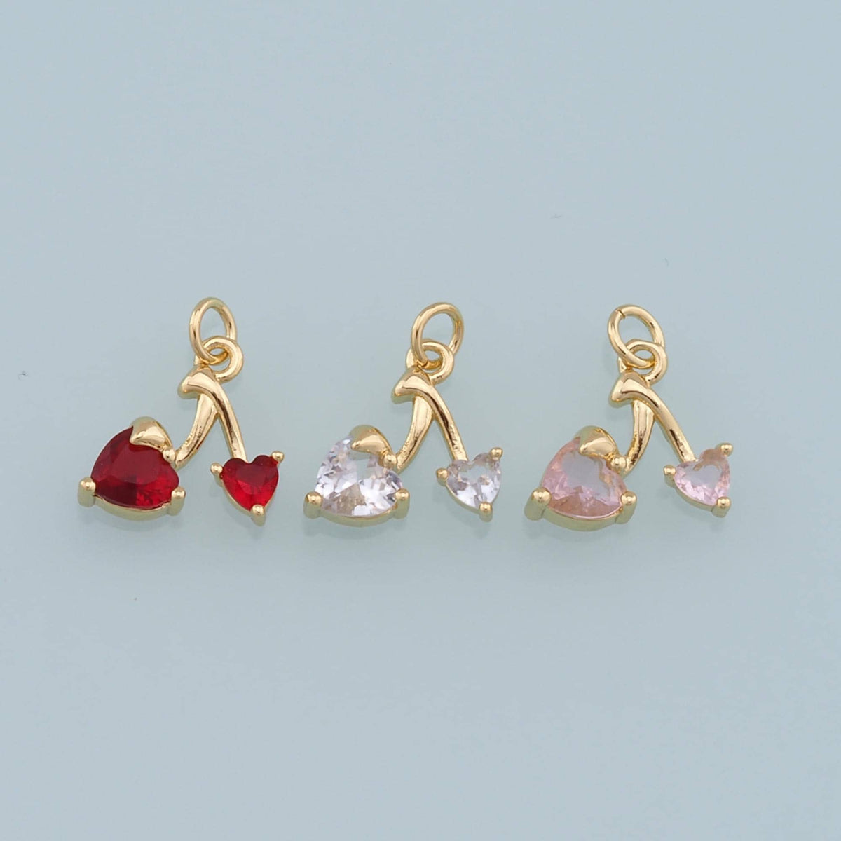 18K Gold Filled Heart Charm Pendant for Jewelry Making
