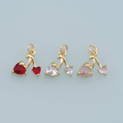 18K Gold Filled Heart Charm Pendant for Jewelry Making