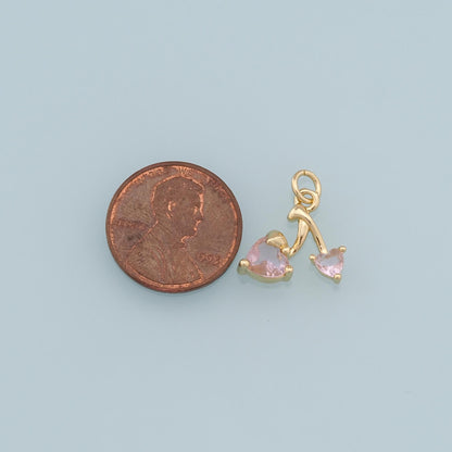 18K Gold Filled Heart Charm Pendant for Jewelry Making
