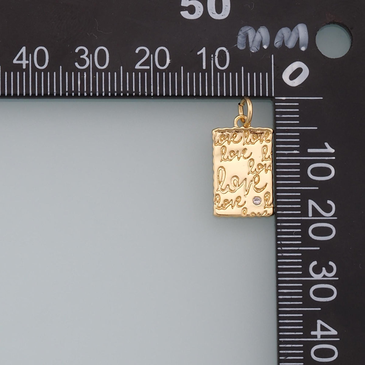 Gold Love Charms,18K Gold Filled Love Pendant,Silver Love Charm Bracelet Necklace for DIY Jewelry Making Supply