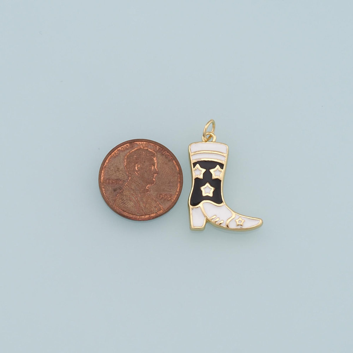 18K Gold Filled Hand Enamel Charm Pendant for Jewelry Making