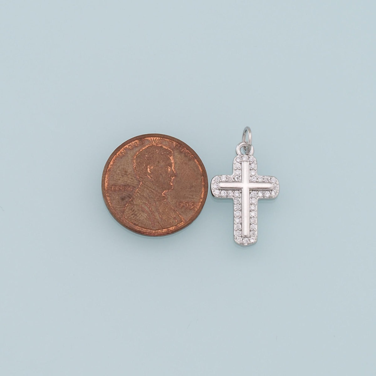 Gold Cross Charms,18K Gold Filled Cross Pendant,CZ Cross Charm Bracelet Necklace for DIY Jewelry Making Supply