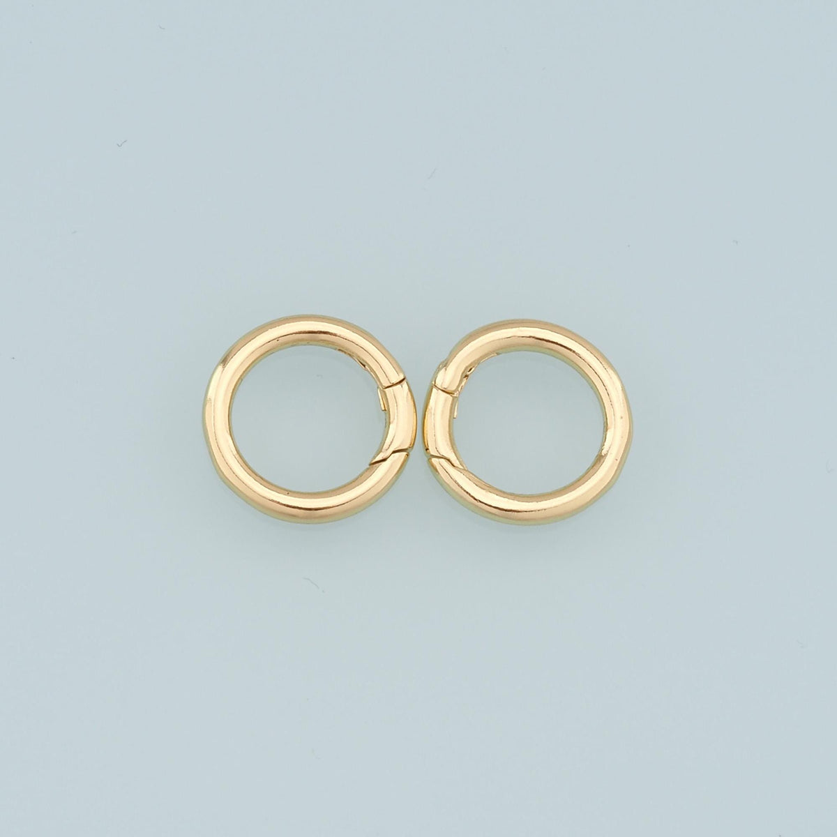 18K Gold Filled Round Carabiner Clasp,Carabiner Lock Connector,Spring Push Gate for DIY Jewelry Finding Necklace Bracelet 18m