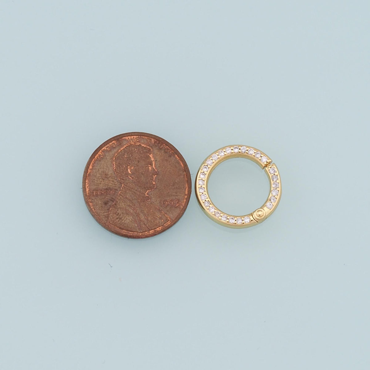 18K Gold Filled Round Clasp for Jewelry Making