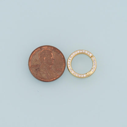 18K Gold Filled Round Clasp for Jewelry Making