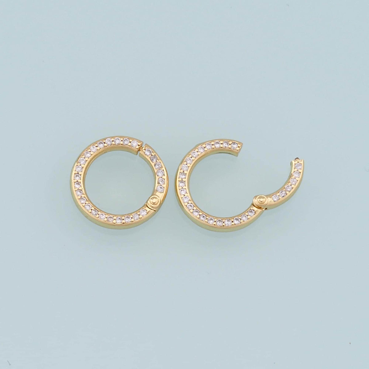 18K Gold Filled Round Clasp for Jewelry Making