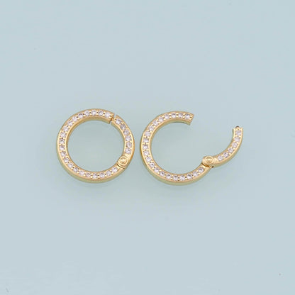 18K Gold Filled Round Clasp for Jewelry Making