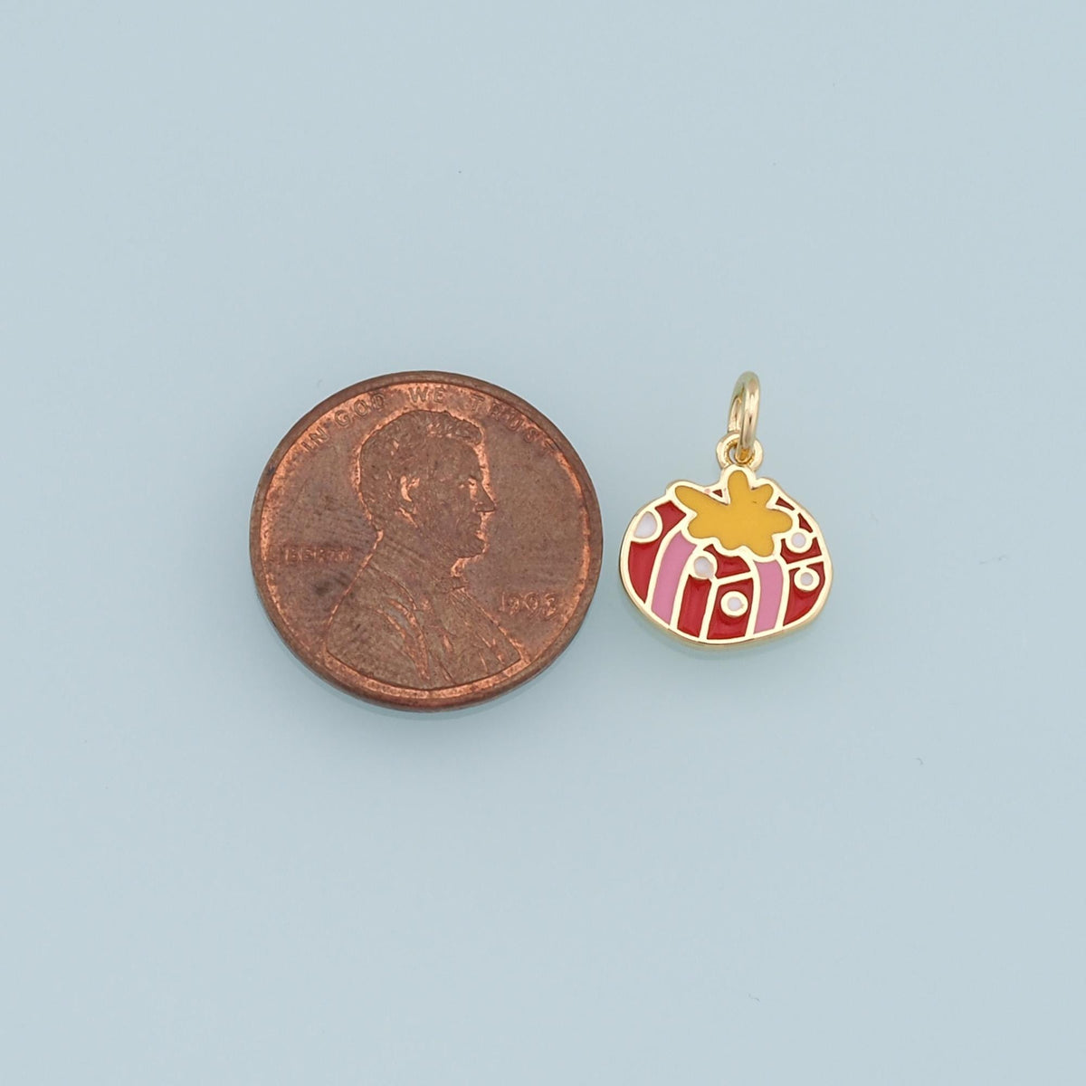 18K Gold Filled Enamel Charm Pendant for Jewelry Making