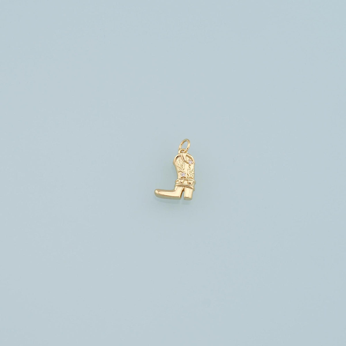 Gold Boots Charms,18K Gold Filled Boots Pendant,Cowboy Boots Charm Bracelet Necklace for DIY Jewelry Making Supply