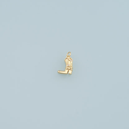 Gold Boots Charms,18K Gold Filled Boots Pendant,Cowboy Boots Charm Bracelet Necklace for DIY Jewelry Making Supply