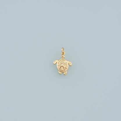 Gold Turtle Charms,18K Gold Filled Turtle Pendant,Turtle Charm Bracelet Necklace for DIY Jewelry Making Supply