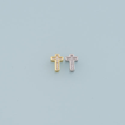 18K Gold Filled Cross Charm Pendant for Jewelry Making
