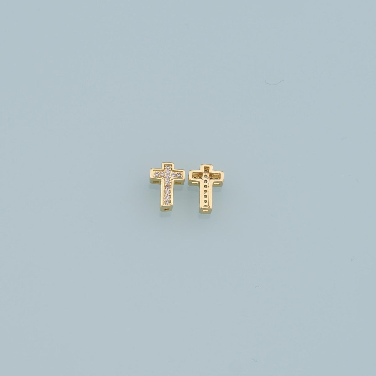 18K Gold Filled Cross Charm Pendant for Jewelry Making