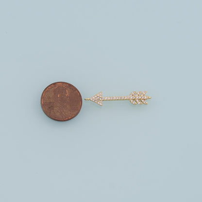 Gold Arrow Charms,18K Gold Filled Arrow Pendant,Arrow Charm Bracelet Necklace for DIY Jewelry Making Supply