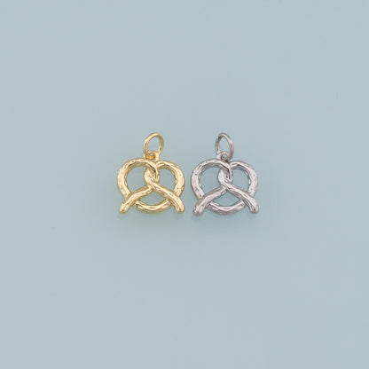 Gold Heart Charms,18K Gold Filled Heart Pendant,Heart Charm Bracelet Necklace for DIY Jewelry Making Supply