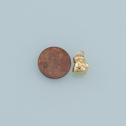 18K Gold Filled Love Charm Pendant for Jewelry Making
