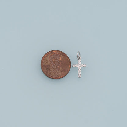 Gold Cross Charms,18K Gold Filled Cross Pendant,CZ Cross Charm Bracelet Necklace for DIY Jewelry Making Supply