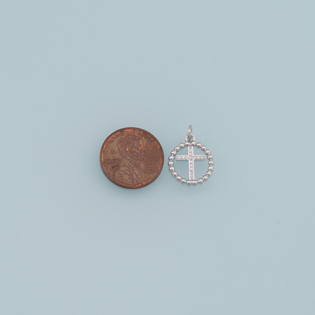 Gold Cross Charms,18K Gold Filled Cross Pendant,CZ Cross Charm Bracelet Necklace for DIY Jewelry Making Supply