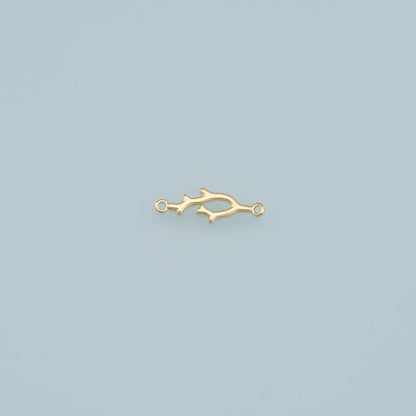 Gold Branches Charms,18K Gold Filled Branches Pendant,Branches Charm Bracelet Necklace for DIY Jewelry Making Supply