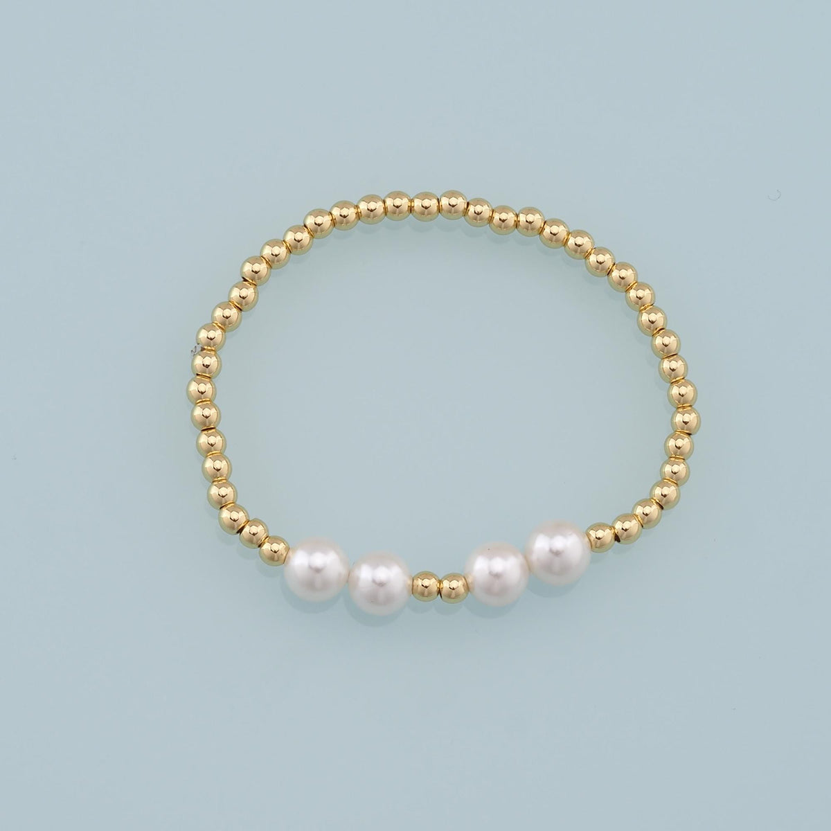 Gold Beaded Bracelet,18K Gold Filled Pearl Bracelet,Half-finished Adjustable Bracelet,Semi Finished Bracelets,Bracelets for J