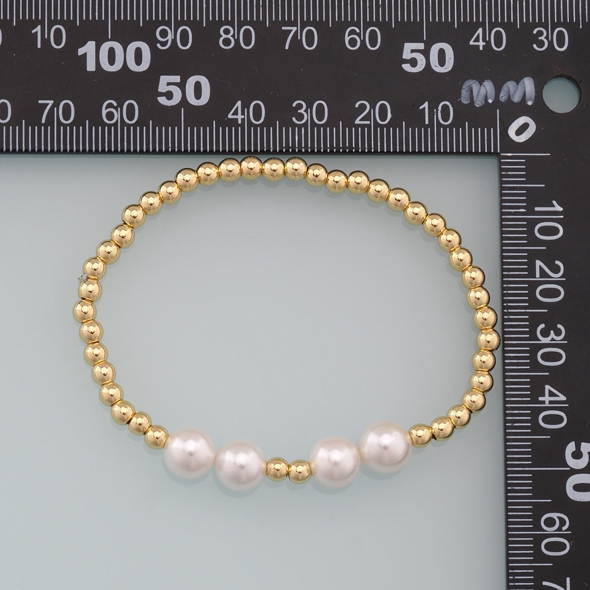 Gold Beaded Bracelet,18K Gold Filled Pearl Bracelet,Half-finished Adjustable Bracelet,Semi Finished Bracelets,Bracelets for J