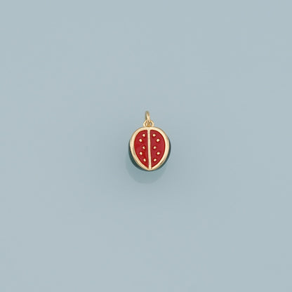 Cartoon Watermelon Charms,18K Gold Filled Enamel Watermelon Pendant,Kawaii Charm Bracelet Necklace for DIY Jewelry Making Sup