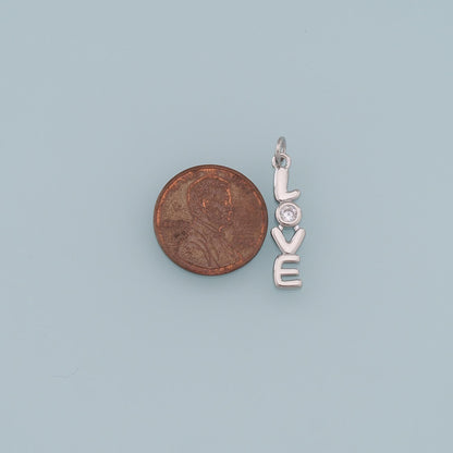 Gold letter Charms,18K Gold Filled Love Pendant,Love Charm Bracelet Necklace for DIY Jewelry Making Supply